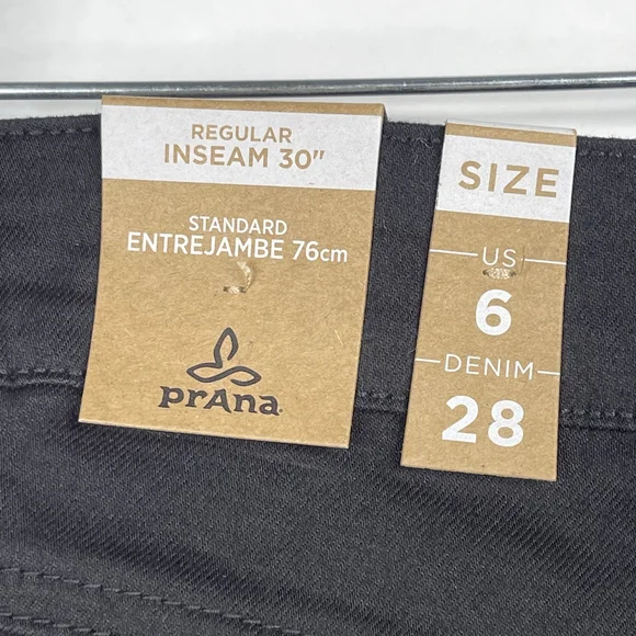 NWT prAna Oday Jean Regular Inseam in Black Out 6 High Rise Skinny #7418 - Picture 11 of 16